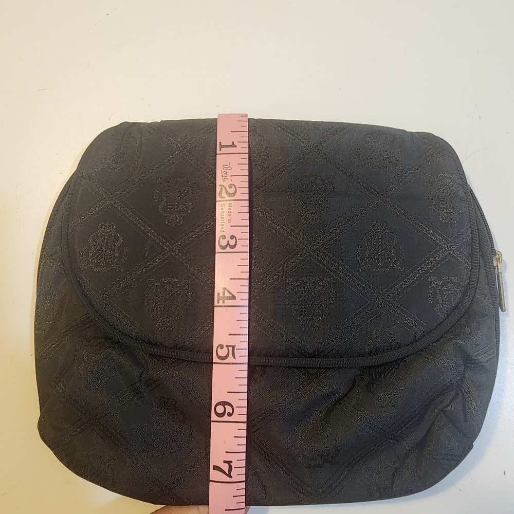 Princess Marcela Borchese Black Quilted Cosmetic Pouch With Mirror - Picture 9 of 11